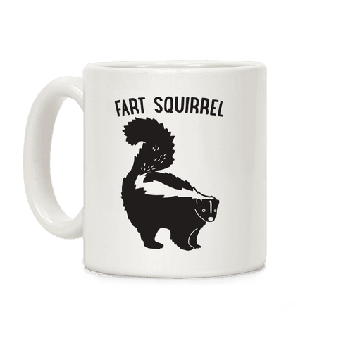 Fart Squirrel Skunk Coffee Mug