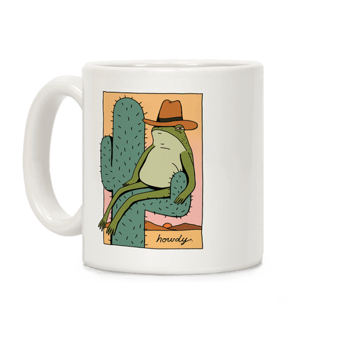 Howdy Frog Cowboy Coffee Mug