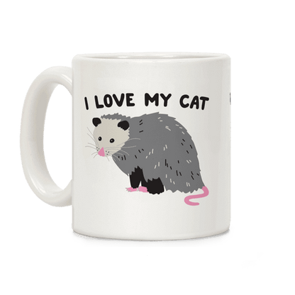 I Love My Cat Opossum Coffee Mug