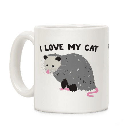 I Love My Cat Opossum Coffee Mug
