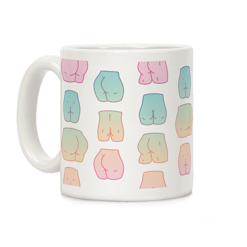 Kawaii Pastel Butt Pattern Coffee Mug