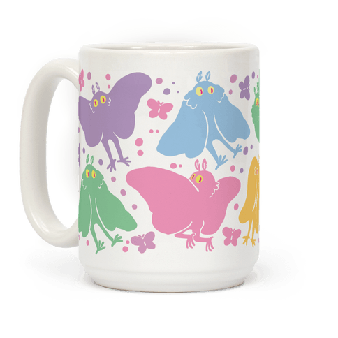 Cute Pastel Mothman Pattern Coffee Mug