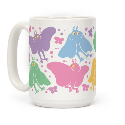 Cute Pastel Mothman Pattern Coffee Mug