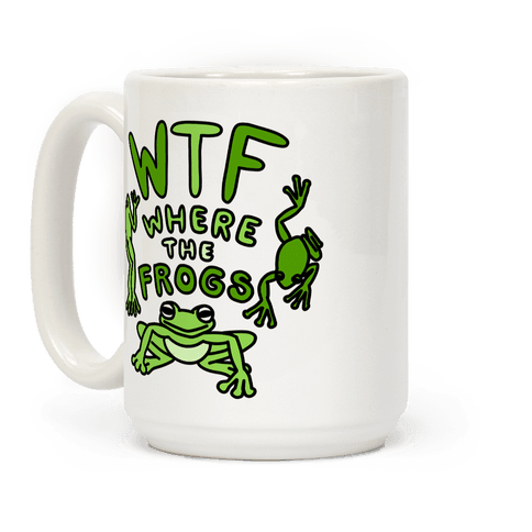 WTF Where The Frogs Coffee Mug