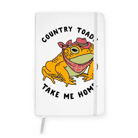 Country Toads Take Me Home Notebook