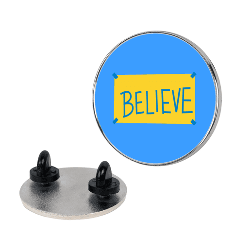 Believe Locker Room Poster Lapel Pin