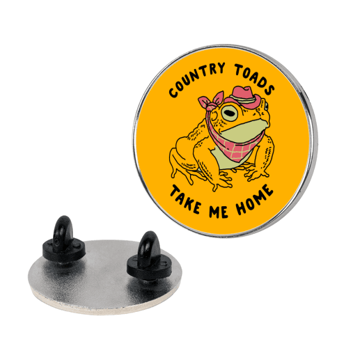 Country Toads Take Me Home Lapel Pin