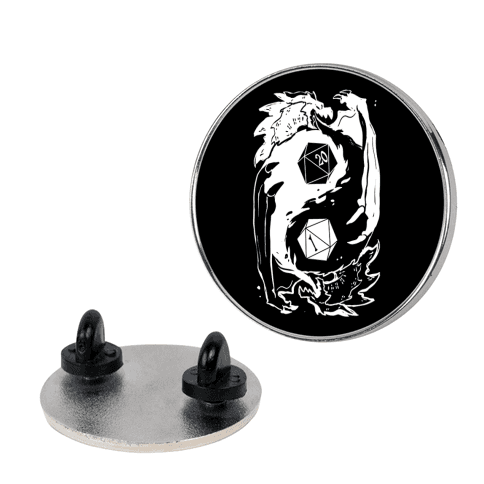 Dungeons and Dragons Yin Yang Lapel Pin
