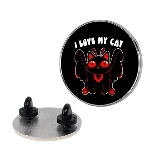 I Love My Cat Mothman Lapel Pin