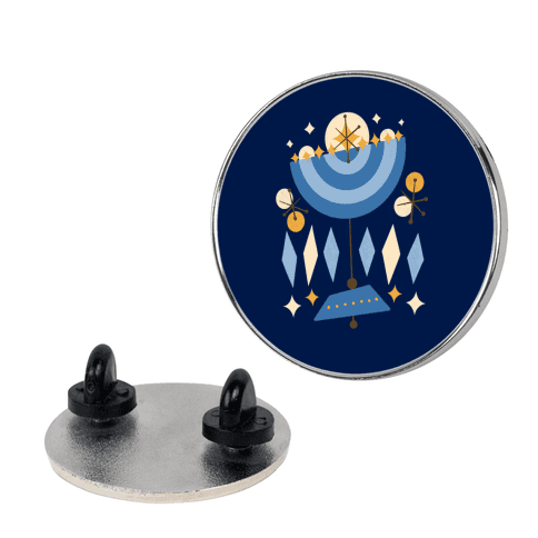 Mid-Century Modern Menorah (Hanukkah) Pin