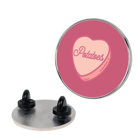 Potatoes Candy Heart Lapel Pin