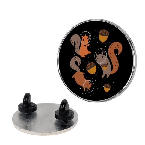Squirrels In Space Lapel Pin