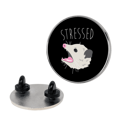 Stressed Opossum Lapel Pin