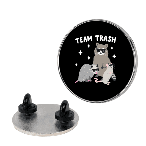 Team Trash Opossum Raccoon Rat Lapel Pin
