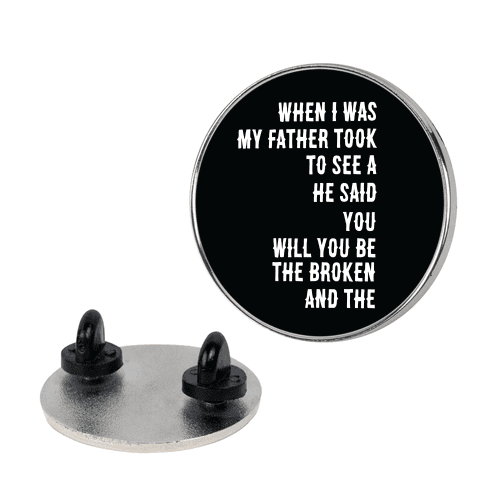 When I Was a Young Boy (1 of 2 pair) Pin